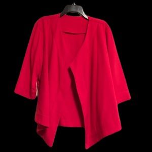 Red open front Blazer